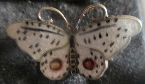 xxM1237M Hroar Prytz vintage sterling silver butterfly brooch
